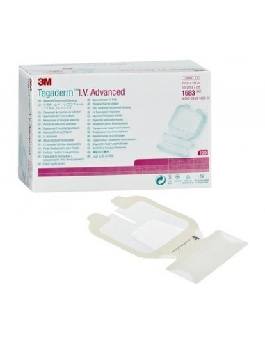Tegaderm IV advanced 6.5 cm x 7 cm 100 unit box