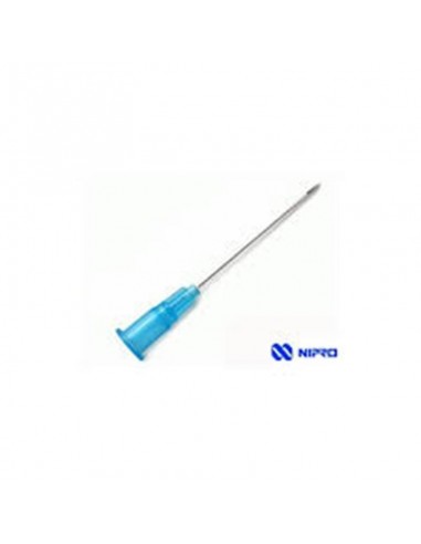 Hypodermic needle 23G 0.6 mm x 25 mm 100 unit box blue color
