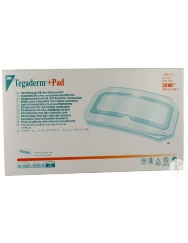 Tegaderm + pad 9 cm x 20 cm 25 unit box