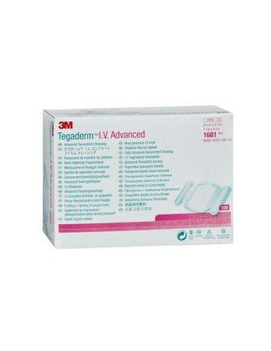 Tegaderm IV advanced 7 cm x 8 cm 100 unit box