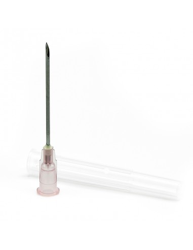 Hypodermic needle 18G 1.2 mm x 40 mm 100 unit box pink color