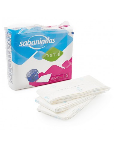 Soaker pads Sabanindas 60 x 90 cm 25 unit pack