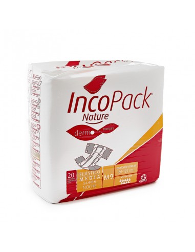 Adult incontinence supernight diaper elastic Incopack nature size M 20 unit pack