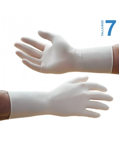 Surgical gloves size 7 powdered latex 50 pair box