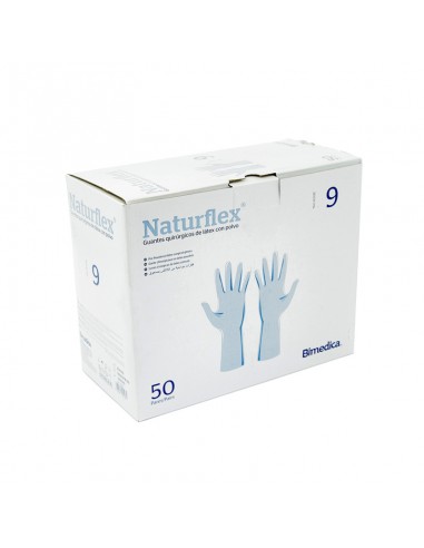 Surgical gloves size 9 powdered latex 50 pair box