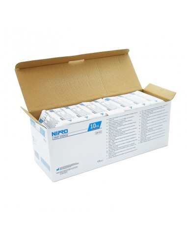 Two piece syringe 10 ml luer 100 unit box