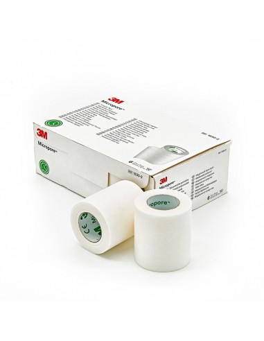 Adhesive tape micropore paper white color 5 cm x 9.14m 6 unit box