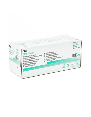Adhesive skin suture steri-strip 6 mm x 38 mm 6 strip packet 50 packet box