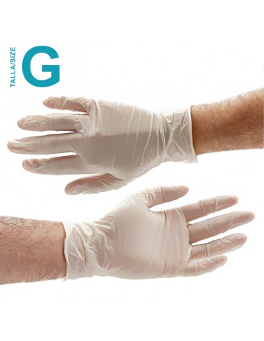 Examination gloves powdered latex size L 100 unit box