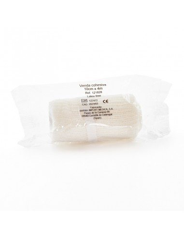 Cohesive bandage elastic white color 10 cm x 4 m