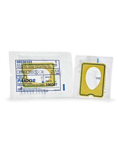 Urine collector bag pediatric without valve 100 ml