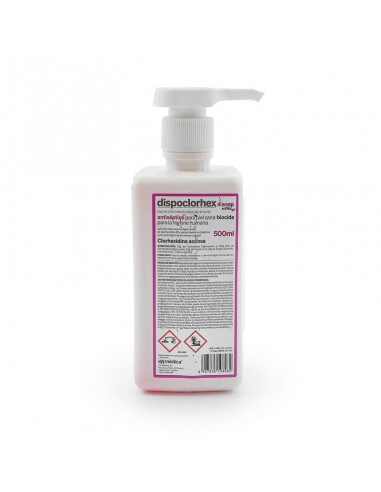 Jabón con clorhexidina 4% antiséptico para piel sana-biocida 500 ML con dosificador