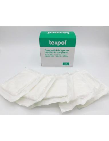 Sterile gauze 20 x 20 cm 8 layers on 5 units box 50 units