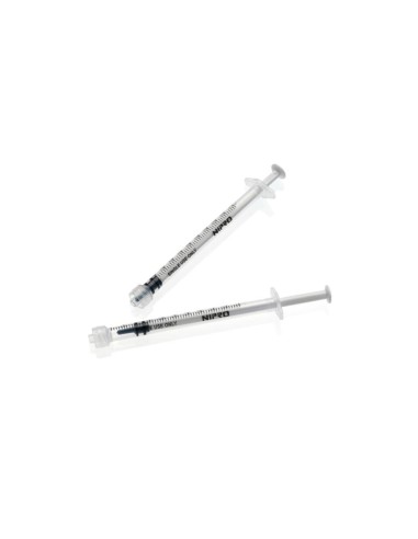 1 ml 3-section luer lock syringe without dead space box 100 units