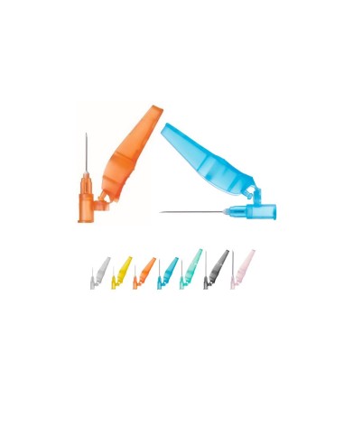 Safety hypodermic needle 21G 1” 0.5 mm x 25 mm box 50 units