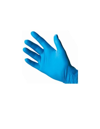 Examination gloves 30 cm powder free nitrile size L blue color 100 unit box