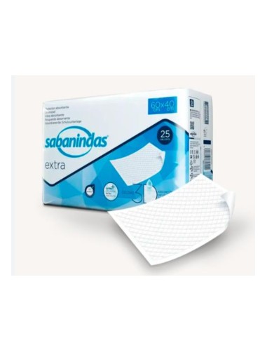 Soaker pads Sabanindas Extra 60 x 40 cm 25 unit...